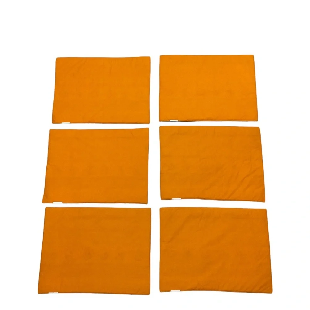 Halloween Placemats Set of 6 18” X 13.5” Glitter Orange Green Spider Candy Corn